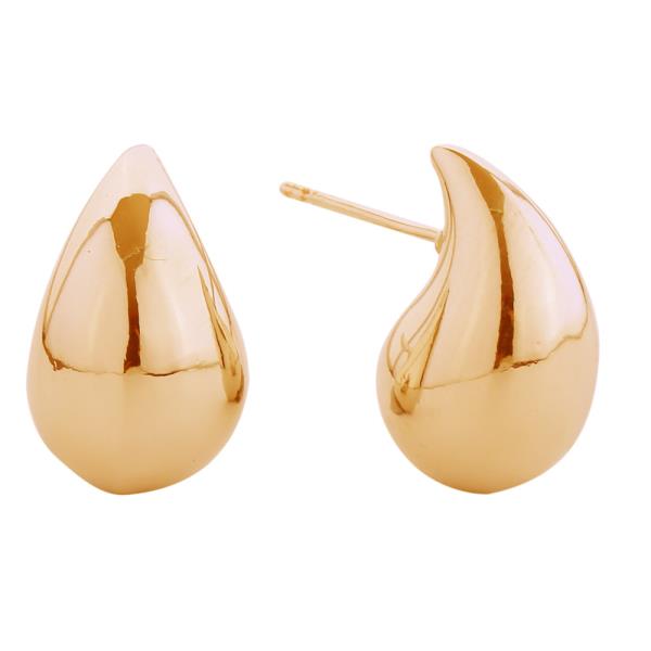 14K GOLD / WHITE GOLD DIPPED DAILY RAINDROP POST EARRING