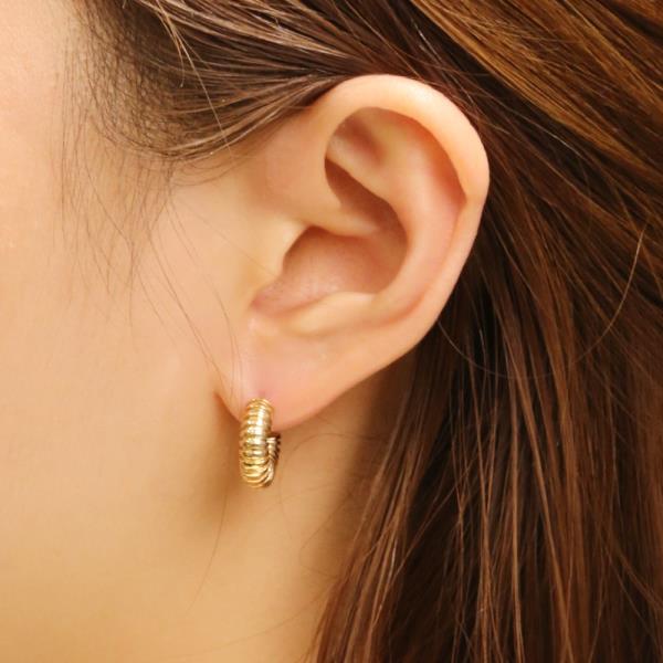 14K GOLD WHITE GOLD DIPPED POST EARRING