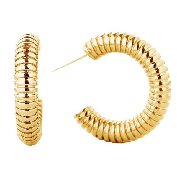 14K GOLD WHITE GOLD DIPPED POST EARRING