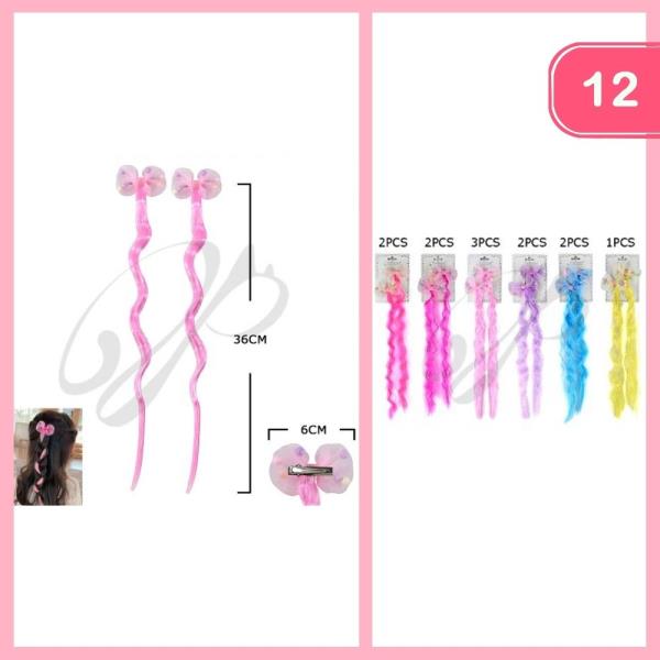 WAVY BOW HAIR EXTENSION (12 UNITS)
