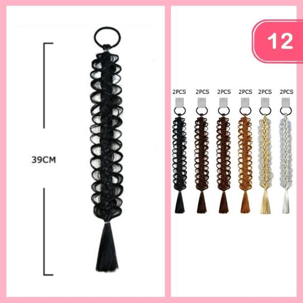 SYNTHETIC BUBBLE BRAID PONY TAIL EXTENSION (12 UNITS)