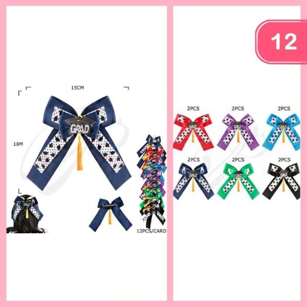 GRADUATION HAIR BOW (12 UNITS)