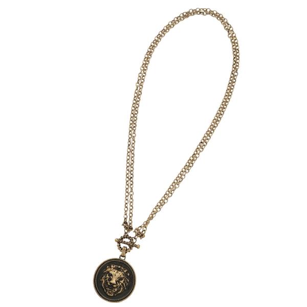 COIN MEDALLION PENDANT NECKLACE EARRING SET