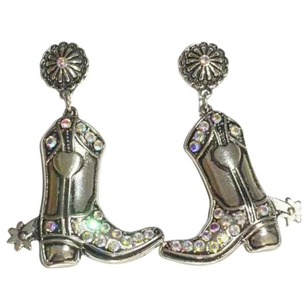 WESTERN COWBOY BOOT DANGLE EARRING