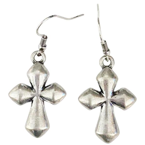 WESTERN CROSS DANGLE EARRING