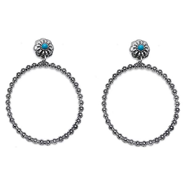 PEARL OVAL FRAME STUD EARRING