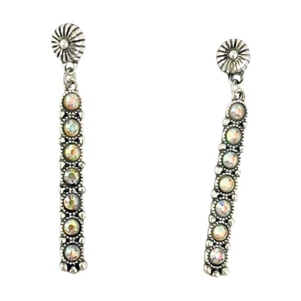 WESTERN TURQUOISE LINEAR DROP EARRING