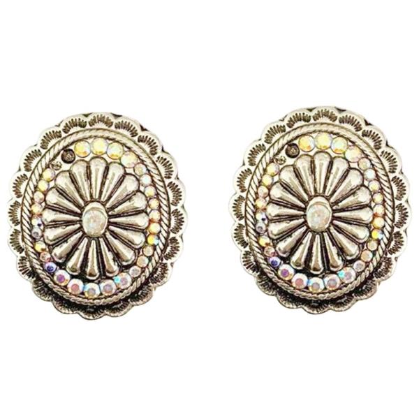 WESTERN CONCHO STUD EARRING