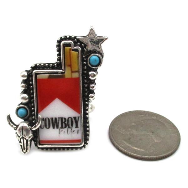 WESTERN COWBOY KILLER PORTRAIT CUFF  RING