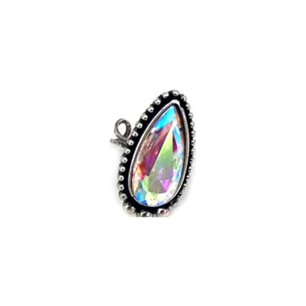 WESTERN CRYSTAL TEARDROP CUFF RING