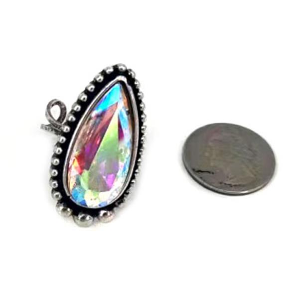 WESTERN CRYSTAL TEARDROP CUFF RING