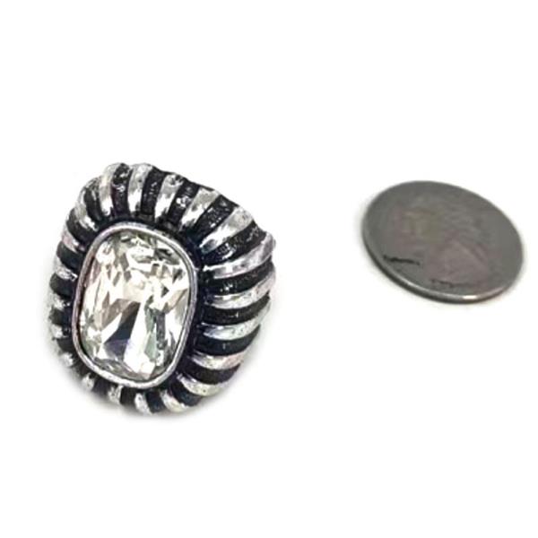 WESTERN CRYSTAL CONCHO STRETCH RING