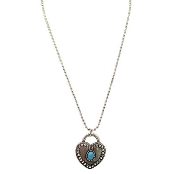 WESTERN HEART TQ NECKLACE