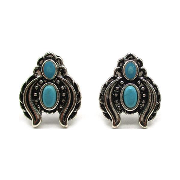 WESTERN TQ CONCHO EARRING