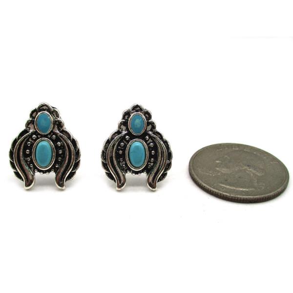 WESTERN TQ CONCHO EARRING