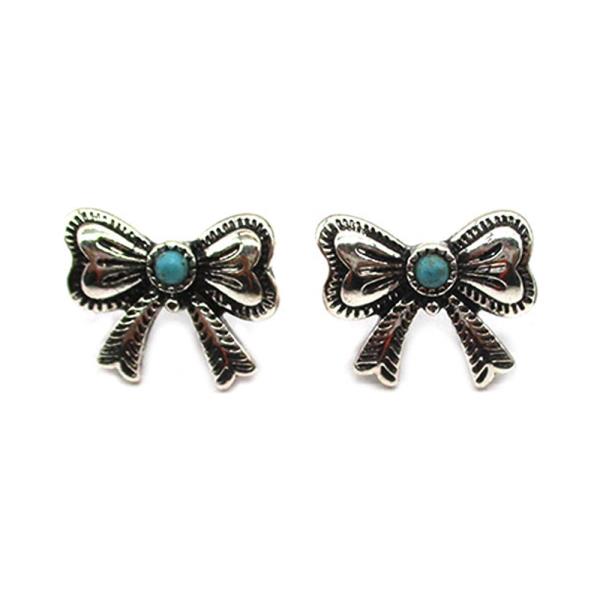 WESTERN SMALL RIBBON TQ EARRING
