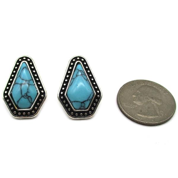 WESTERN TEARDROP TQ EARRING