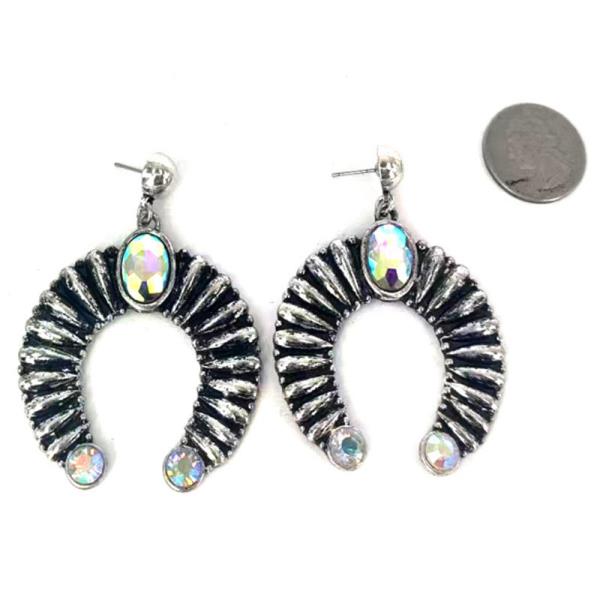WESTERN SQUASH BLOSSOM CONCHO  EARRING