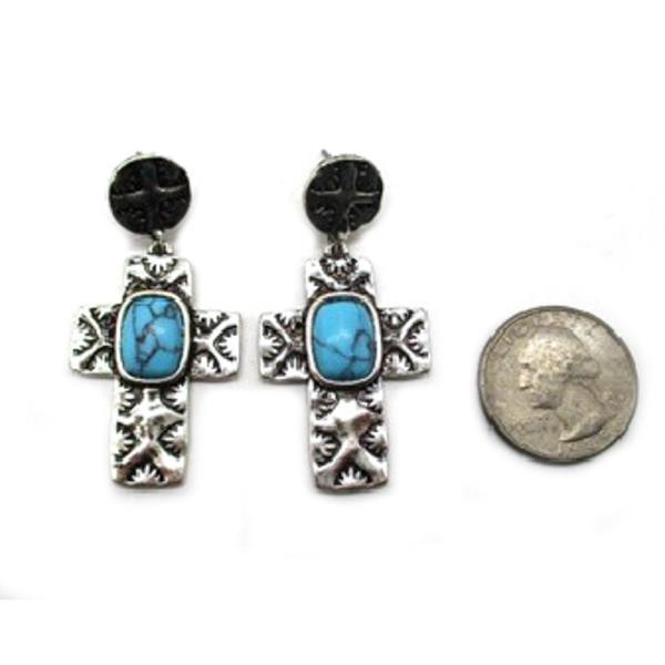 WESTERN CROSS TQ EARRING