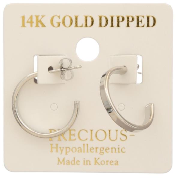 14K GOLD DIPPED HOOP EARRING