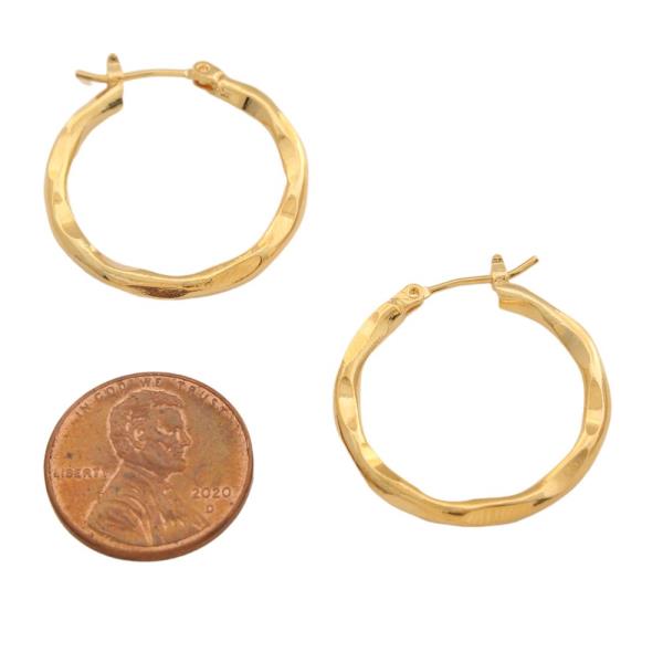14K GOLD DIPPED HOOP EARRING