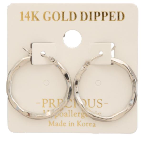 14K GOLD DIPPED HOOP EARRING