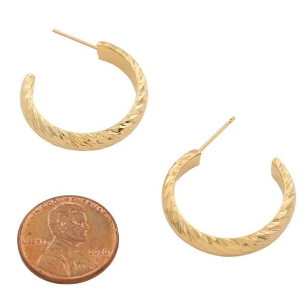 14K GOLD DIPPED HOOP EARRING