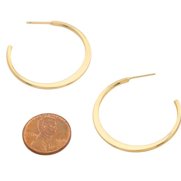 14K GOLD DIPPED HOOP EARRING