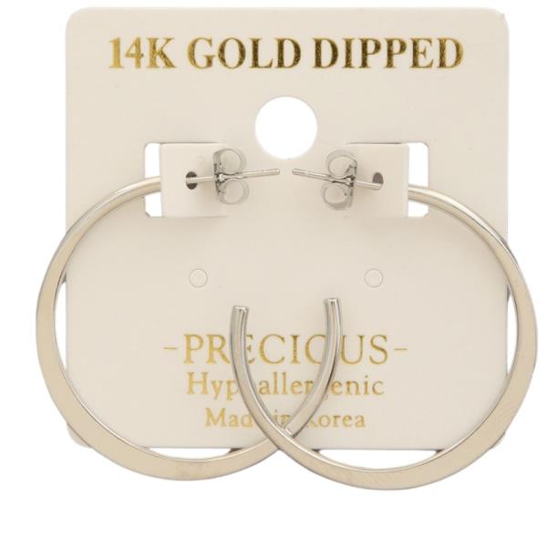 14K GOLD DIPPED HOOP EARRING