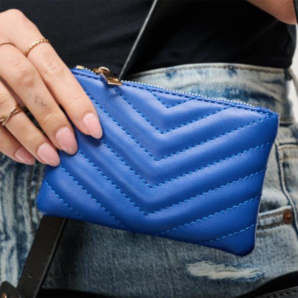 QUILTED CHEVRON STITCH MACKENZIE WALLET