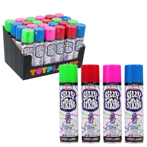 TOY PLANET THE ORIGINAL SILLY STRING 2PC ASSORTED SET
