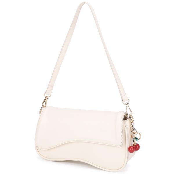 SMOOTH CHIC SHOULDER BAG W CHERRY KEYCHAIN