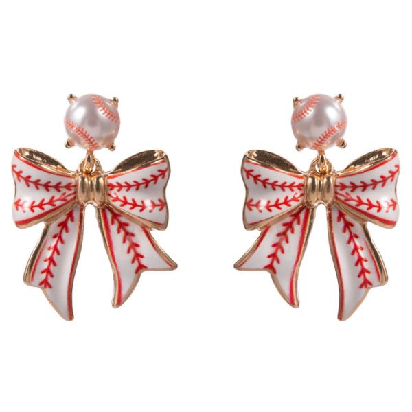 BASE BALL W/ BAT ENAMEL HYPOALLERGENIC TITANIUM EARING