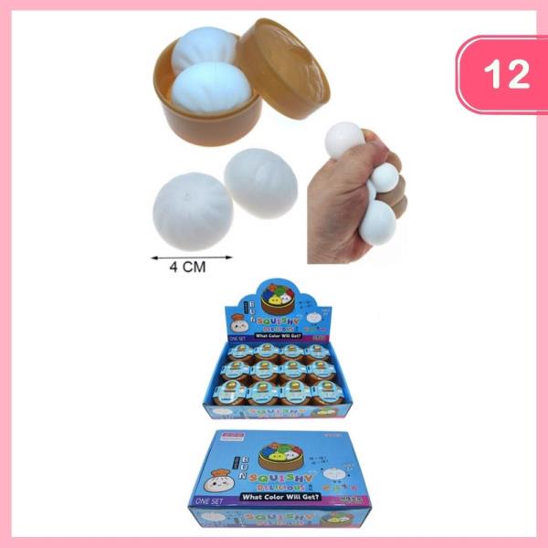 SQUISHY SQUEEZE TOY DUMPLING (12 UNITS)