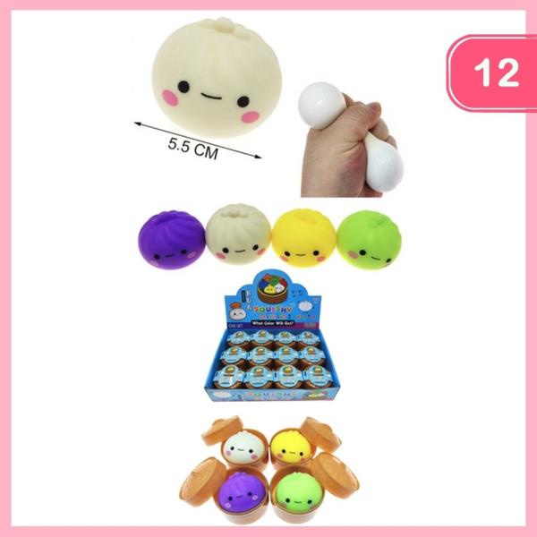 SQUISHY SQUEEZE TOY DUMPLING (12 UNITS)