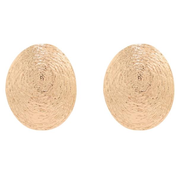 SDJE METAL ROUND TEXTURED EARRING