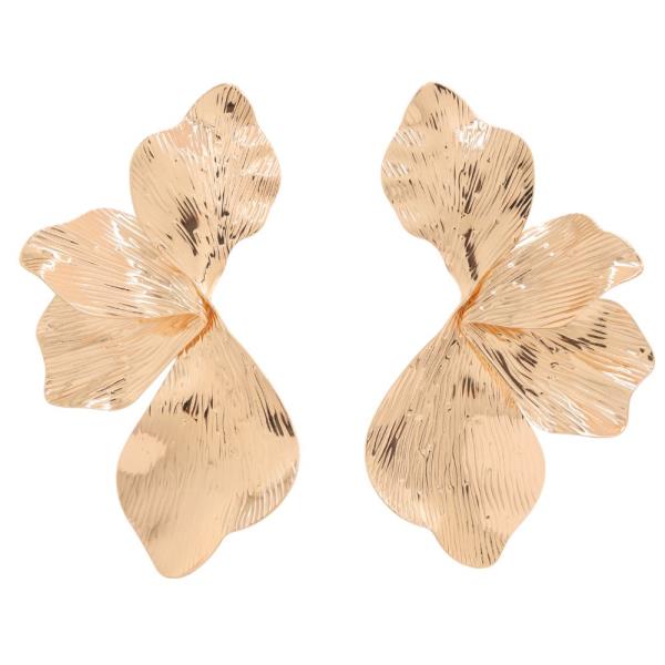SDJ METAL LEAF STUD EARRING