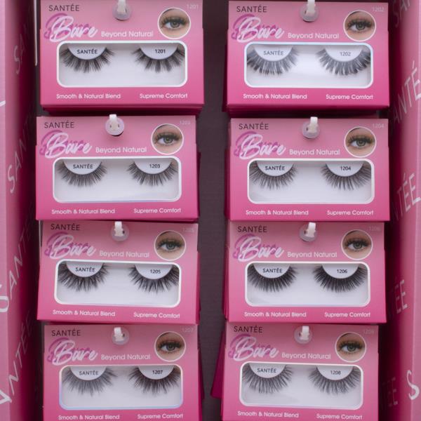 SANTEE BARE BEYOND NATURAL LASH SET W DISPLAY