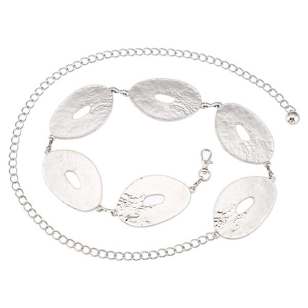 METAL CUTOUT OVAL LINK CHAIN BELT