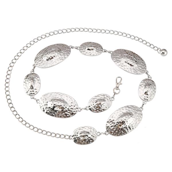 METAL HAMMERED OVAL LINK CHAIN BELT