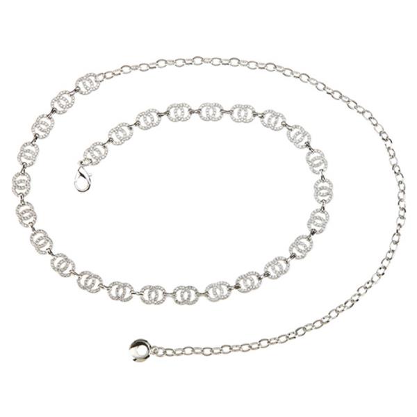 RHINESTONE SMALL LINK CHAIN BELT