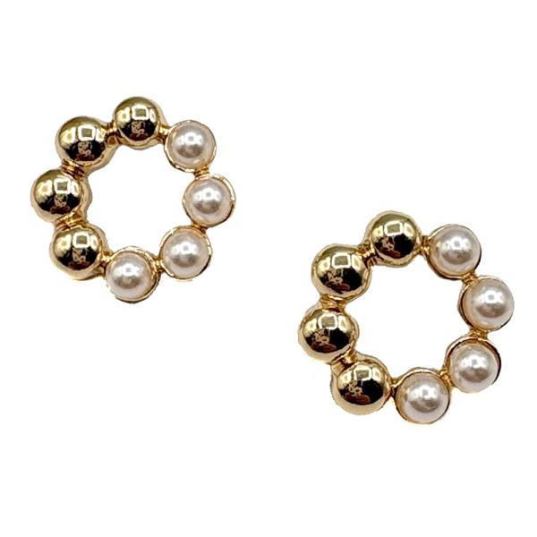 HALF PEARL RING EARRING