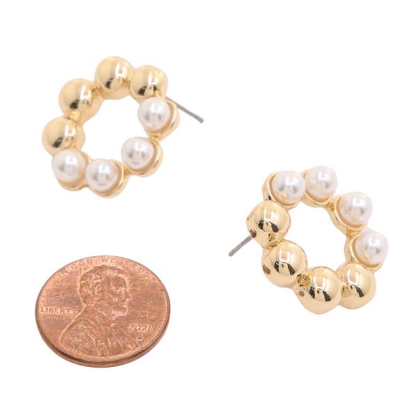 HALF PEARL RING EARRING