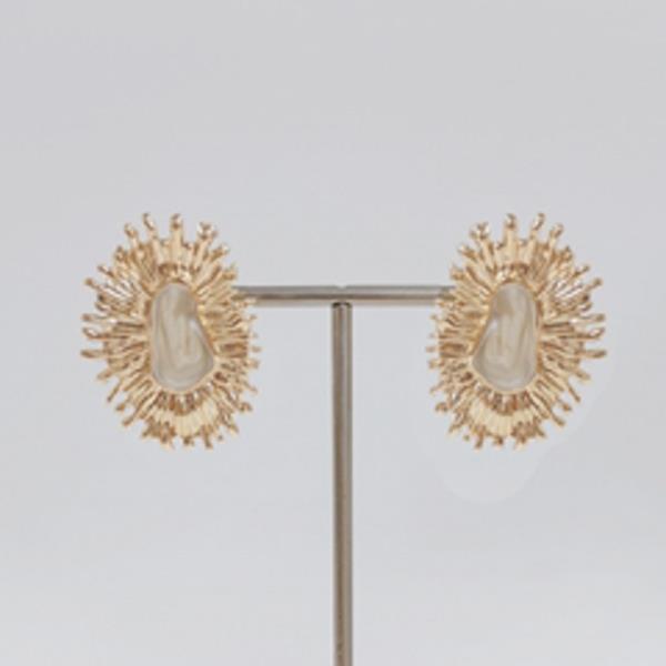 ENAMEL CENTER BURST EARRING