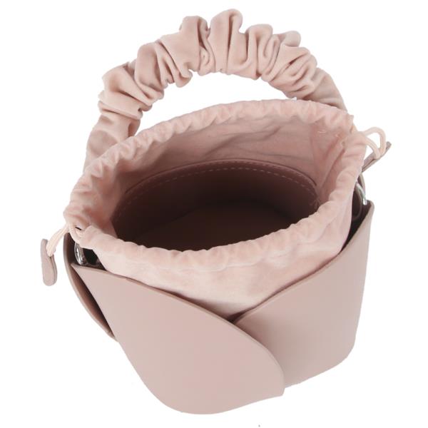 2IN1 SMOOTH STYLISH HANDLE BUCKET BAG W DRAWSTRING POUCH SET