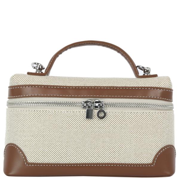 TWO TONE TEXTURED SATCHEL BAG