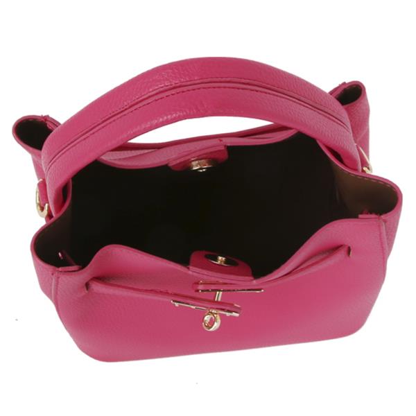 2IN1 TEXTURED BUCKET BAG W POUCH SET