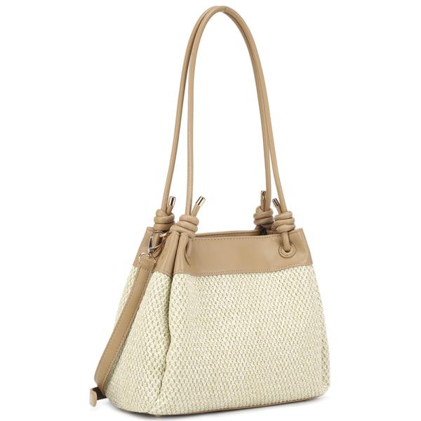 WOVEN DESIGN SHOULDER BAG