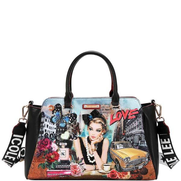 NICOLE LEE SABINA IMAGINES SATCHEL BAG