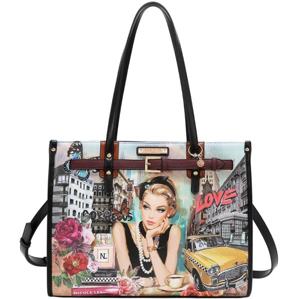 NICOLE LEE FASHION INSULATED LUNCH TOTE BAG